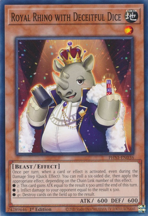 Royal Rhino with Deceitful Dice [PHNI-EN036] Common | Amazing Games TCG