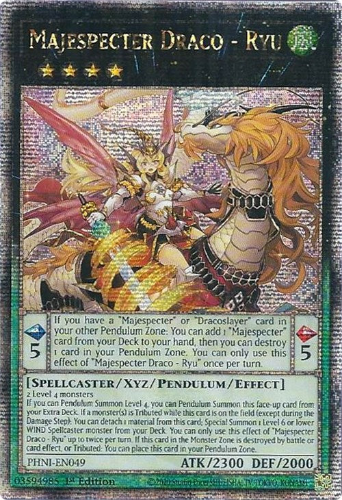 Majespecter Draco - Ryu [PHNI-EN049] Quarter Century Secret Rare | Amazing Games TCG