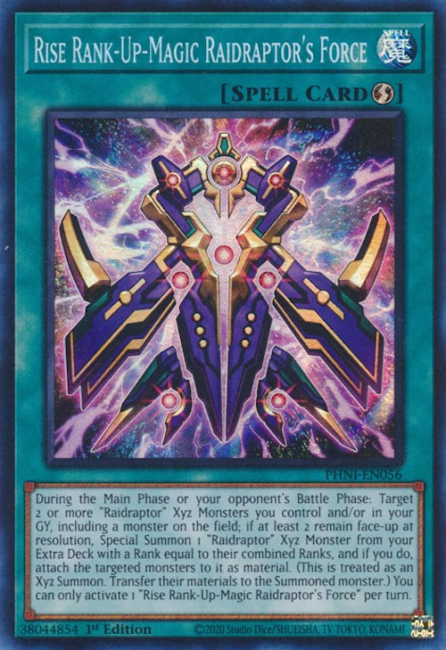 Rise Rank-Up-Magic Raidraptor's Force [PHNI-EN056] Super Rare | Amazing Games TCG