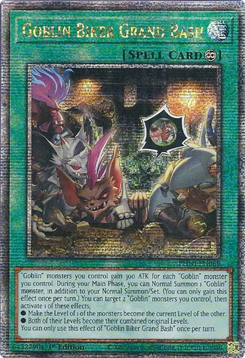 Goblin Biker Grand Bash [PHNI-EN060] Quarter Century Secret Rare | Amazing Games TCG