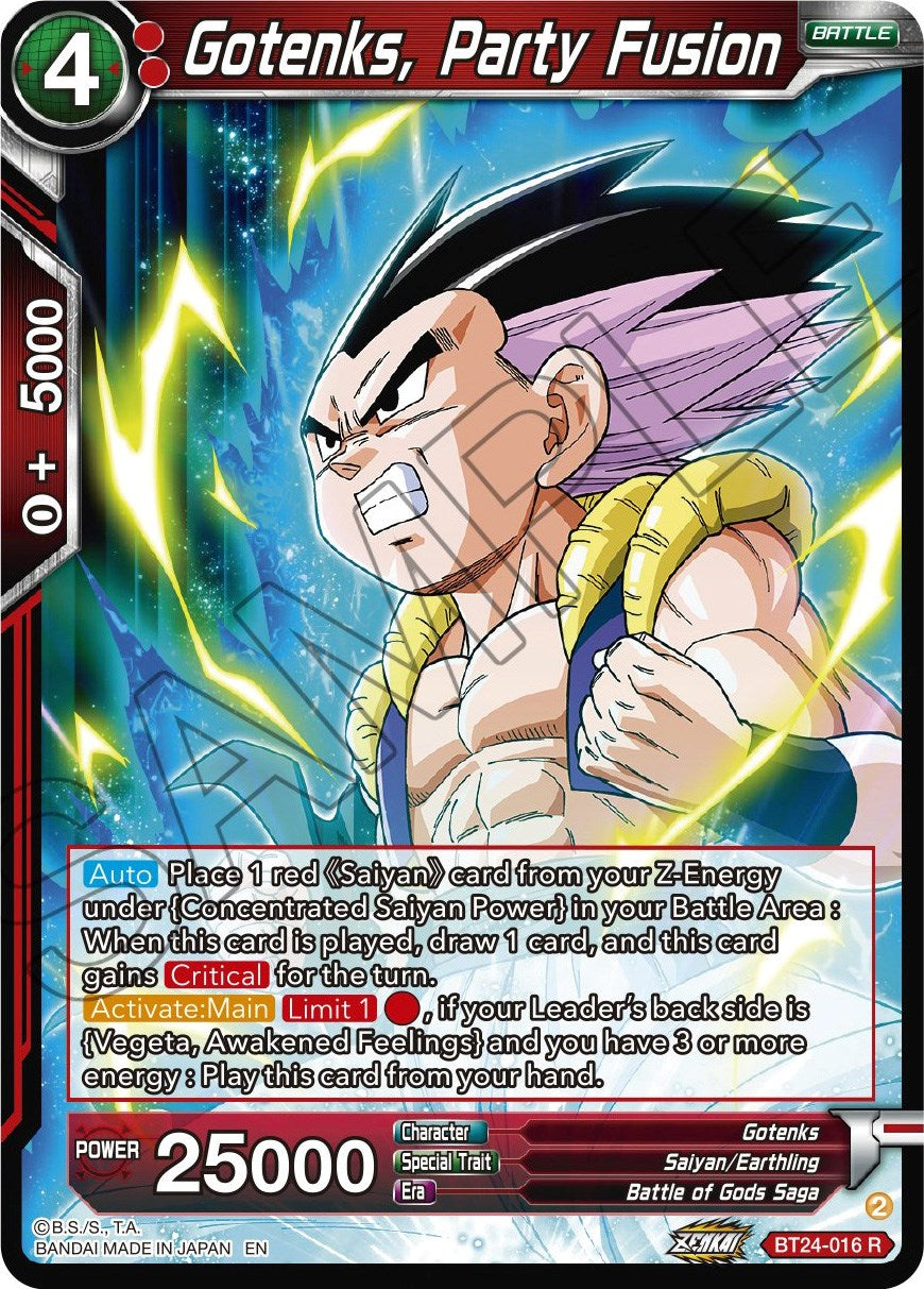 Gotenks, Party Fusion (BT24-016) [Beyond Generations] | Amazing Games TCG