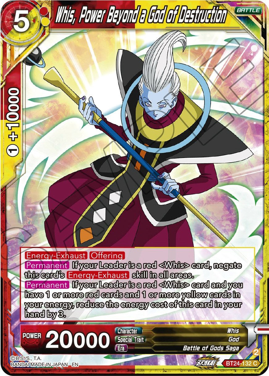 Whis, Power Beyond a God of Destruction (BT24-132) [Beyond Generations] | Amazing Games TCG