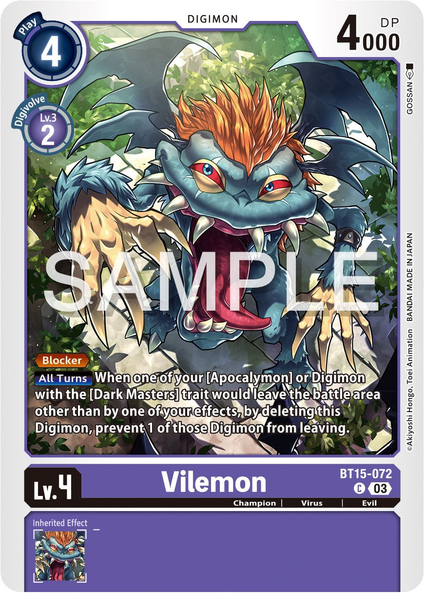 Vilemon [BT15-072] [Exceed Apocalypse] | Amazing Games TCG