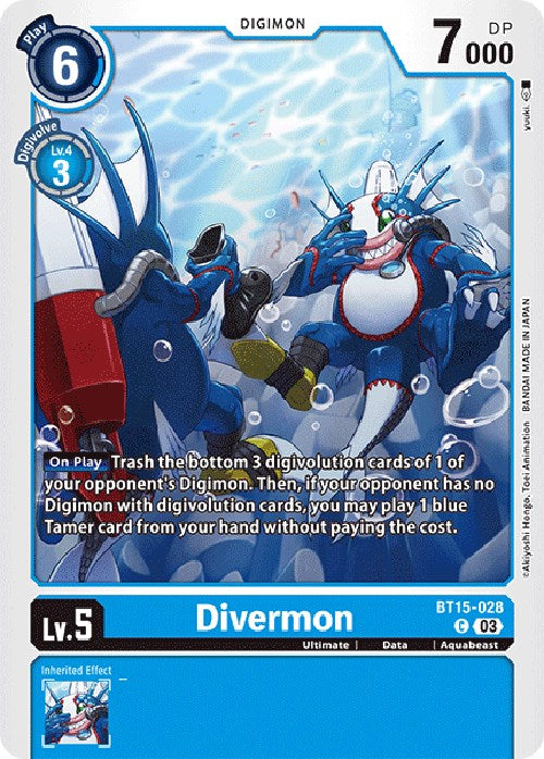 Divermon [BT15-028] [Exceed Apocalypse] | Amazing Games TCG