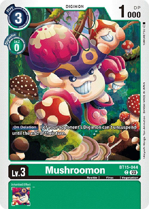 Mushroomon [BT15-044] [Exceed Apocalypse] | Amazing Games TCG