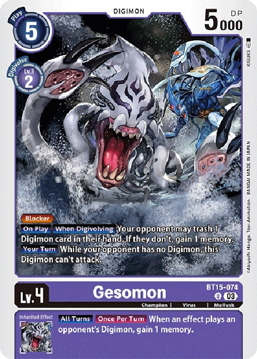 Gesomon [BT15-074] [Exceed Apocalypse] | Amazing Games TCG