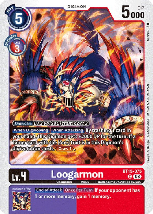 Loogarmon [BT15-075] [Exceed Apocalypse] | Amazing Games TCG