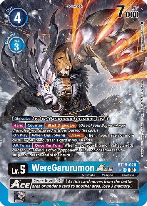 WereGarurumon Ace [BT15-026] (Alternate Art) [Exceed Apocalypse] | Amazing Games TCG