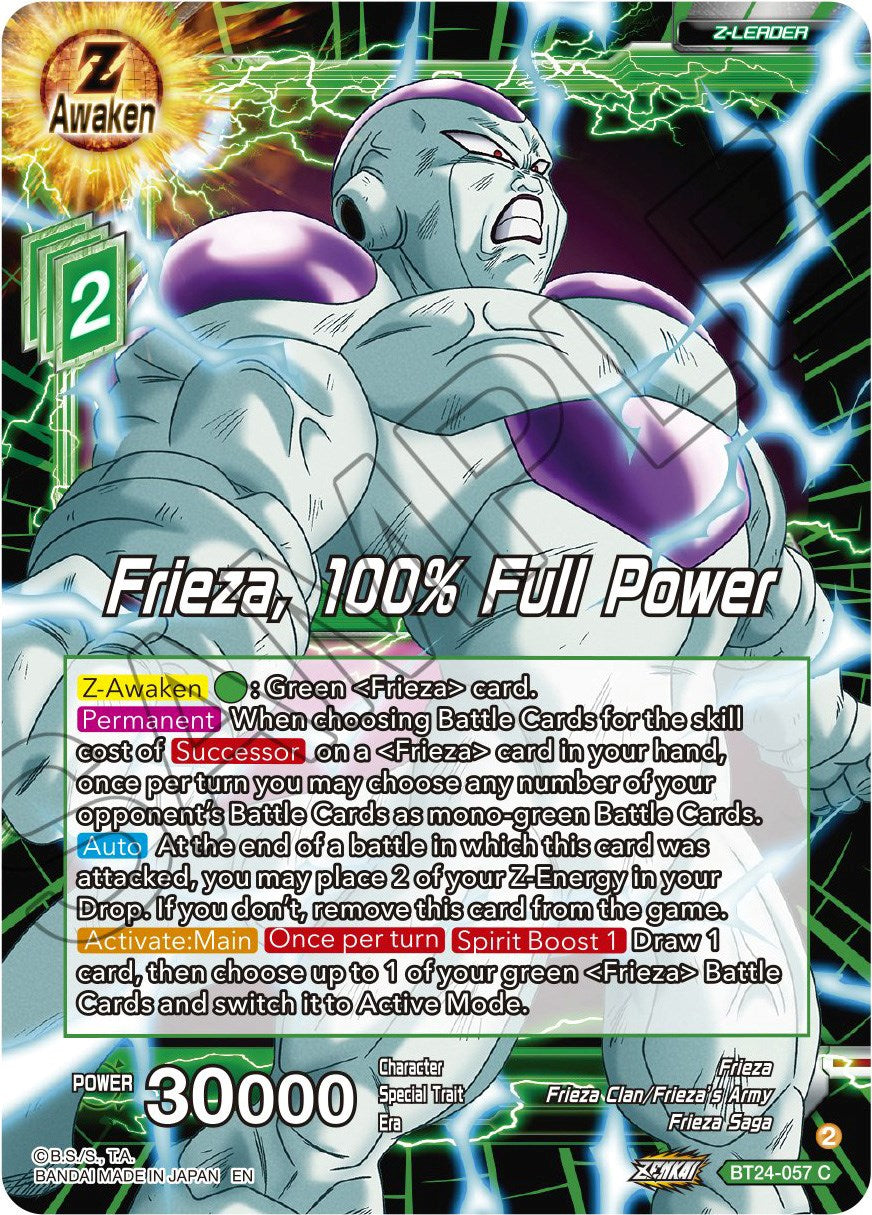 Frieza, 100% Full Power (BT24-057) [Beyond Generations] | Amazing Games TCG
