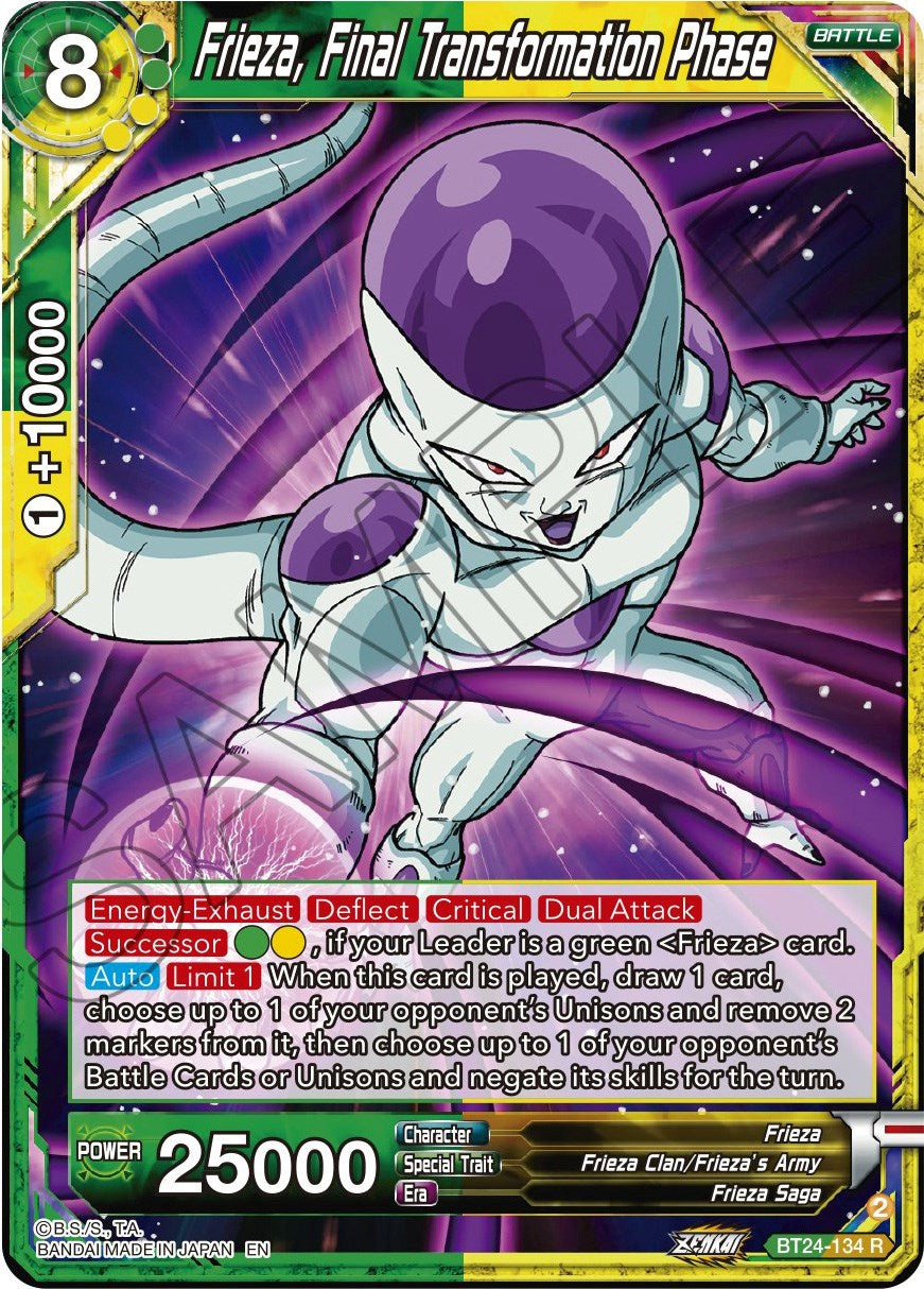 Frieza, Final Transformation Phase (BT24-134) [Beyond Generations] | Amazing Games TCG