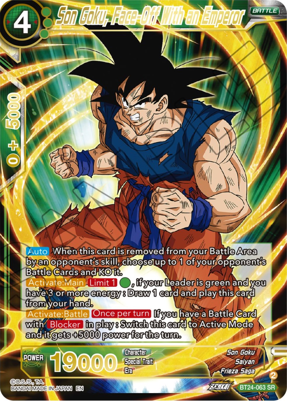 Son Goku, Face-Off With an Emperor (BT24-063) [Beyond Generations] | Amazing Games TCG