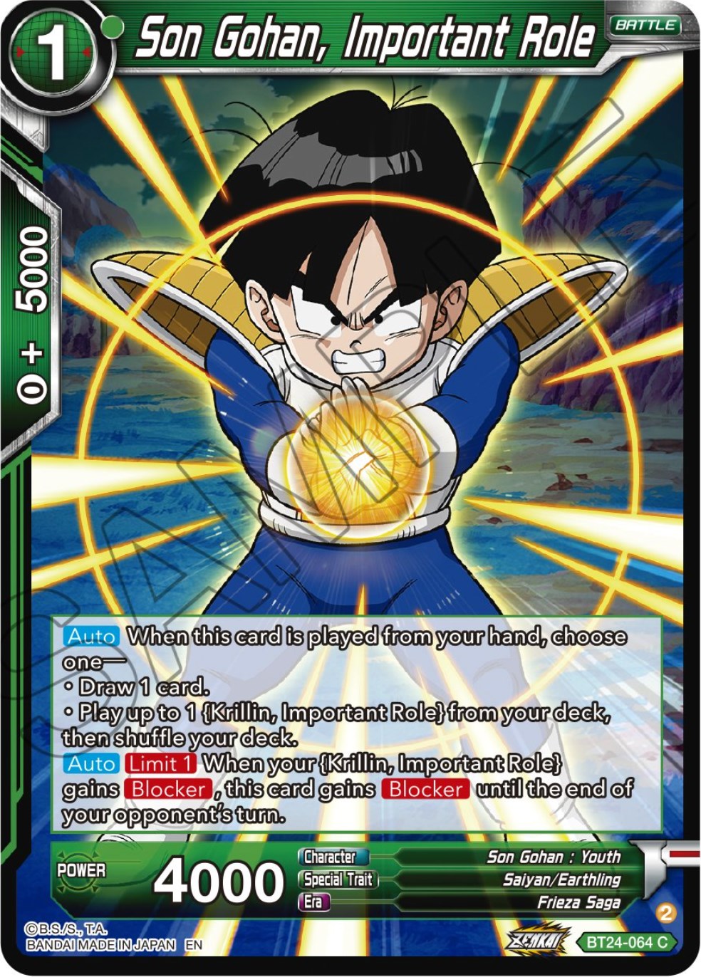Son Gohan, Important Role (BT24-064) [Beyond Generations] | Amazing Games TCG