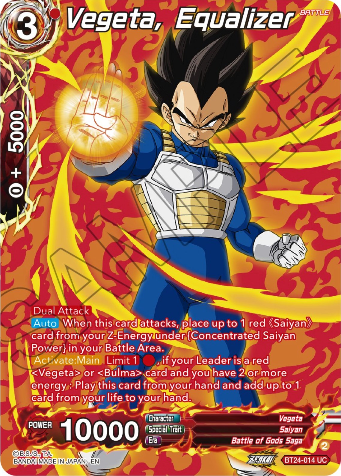Vegeta, Equalizer (Collector Booster) (BT24-014) [Beyond Generations] | Amazing Games TCG