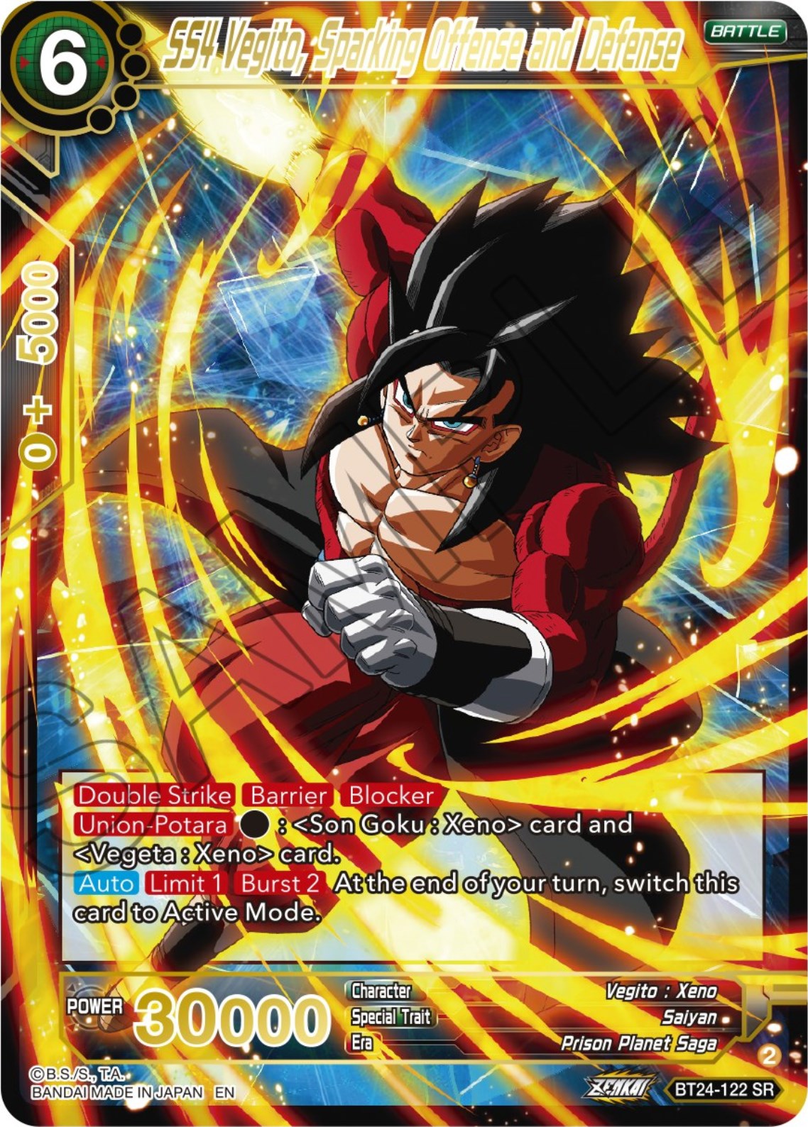 SS4 Vegito, Sparking Offense and Defense (BT24-122) [Beyond Generations] | Amazing Games TCG
