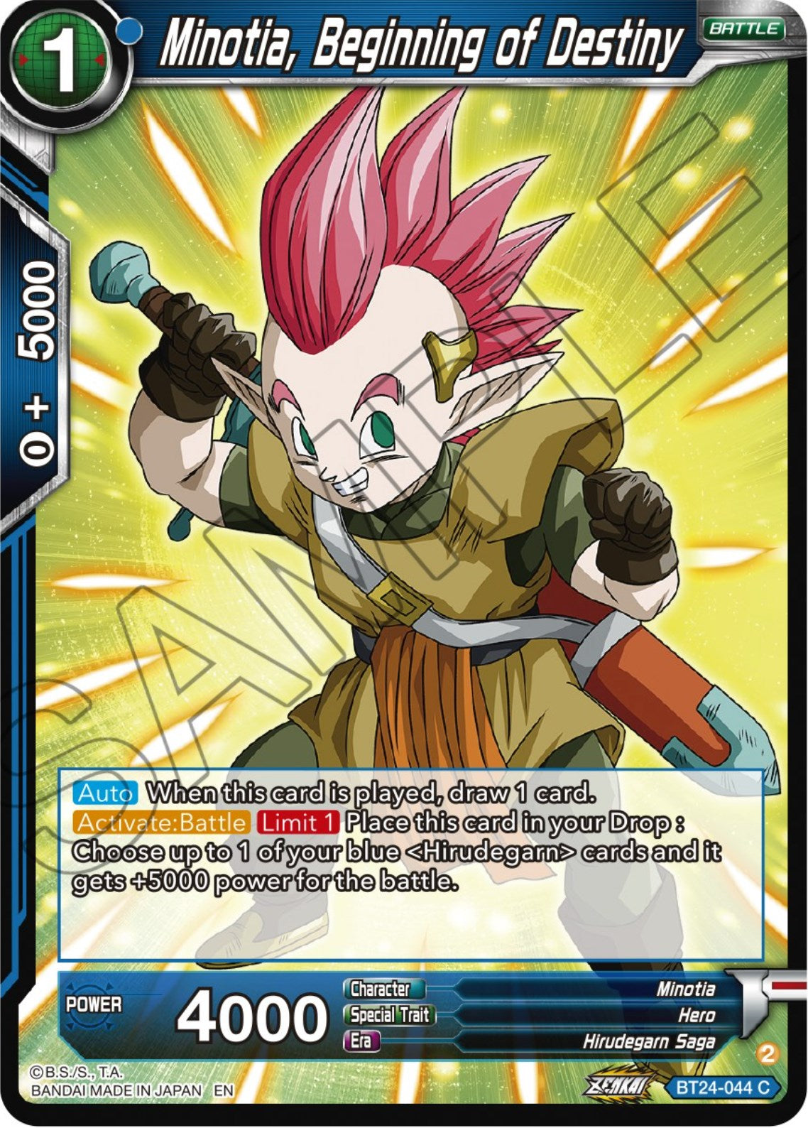 Minotia, Beginning of Destiny (BT24-044) [Beyond Generations] | Amazing Games TCG