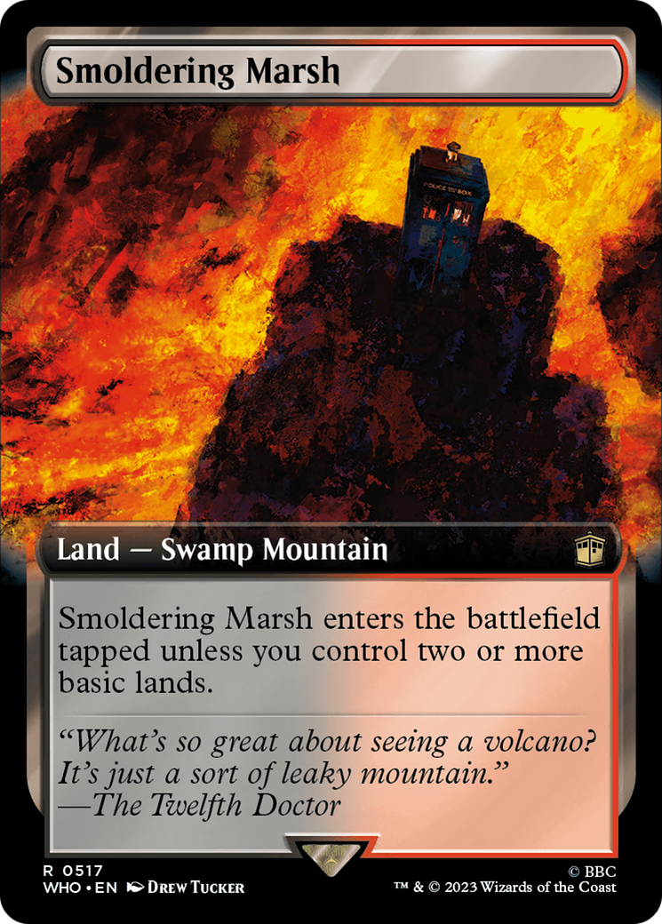 Smoldering Marsh (Extended Art) [Doctor Who] | Amazing Games TCG