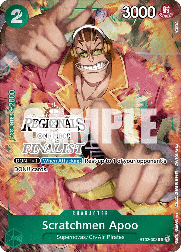 Scratchmen Apoo (Online Regional 2024) [Finalist] [One Piece Promotion Cards] | Amazing Games TCG