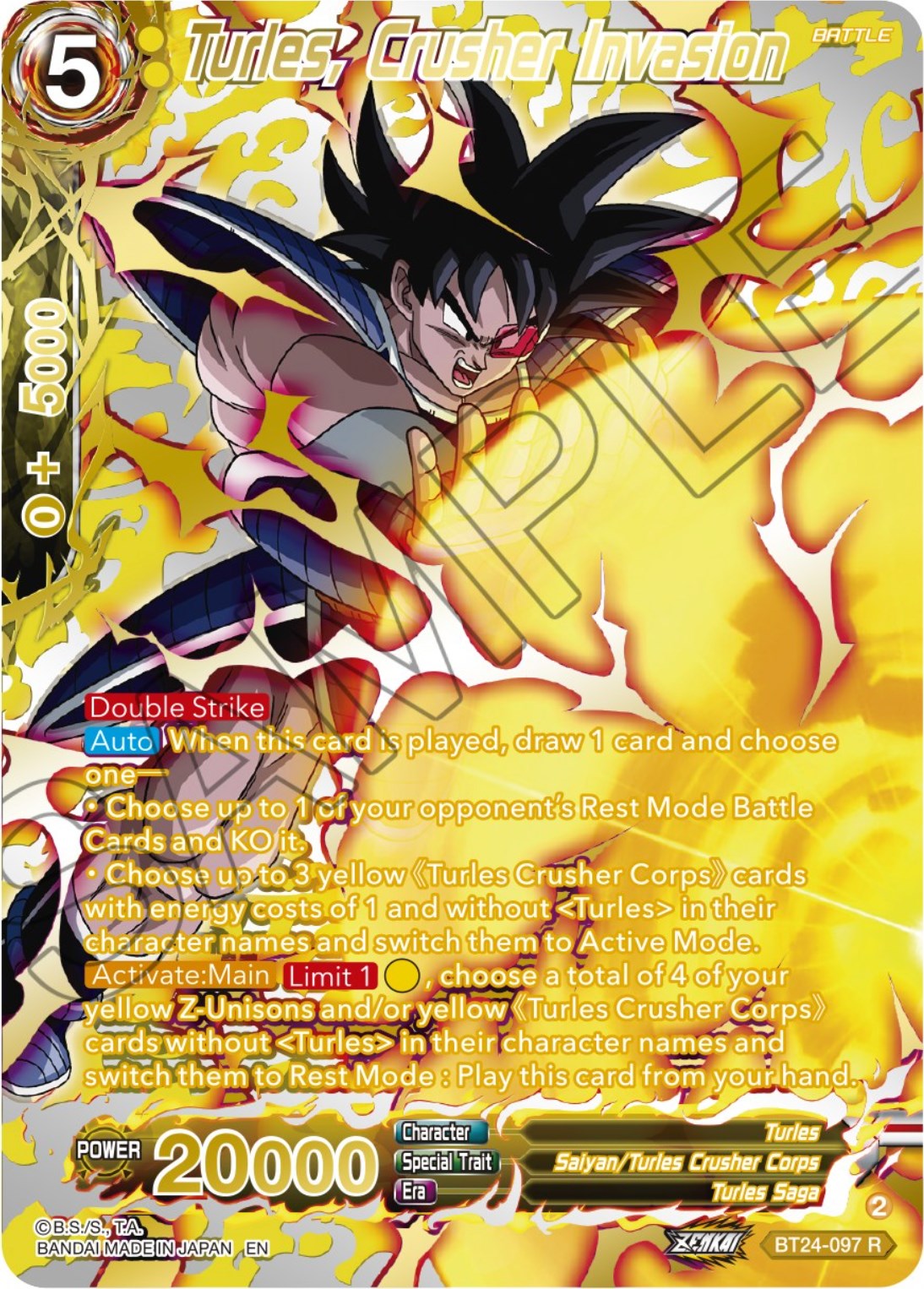 Turles, Crusher Invasion (Collector Booster) (BT24-097) [Beyond Generations] | Amazing Games TCG