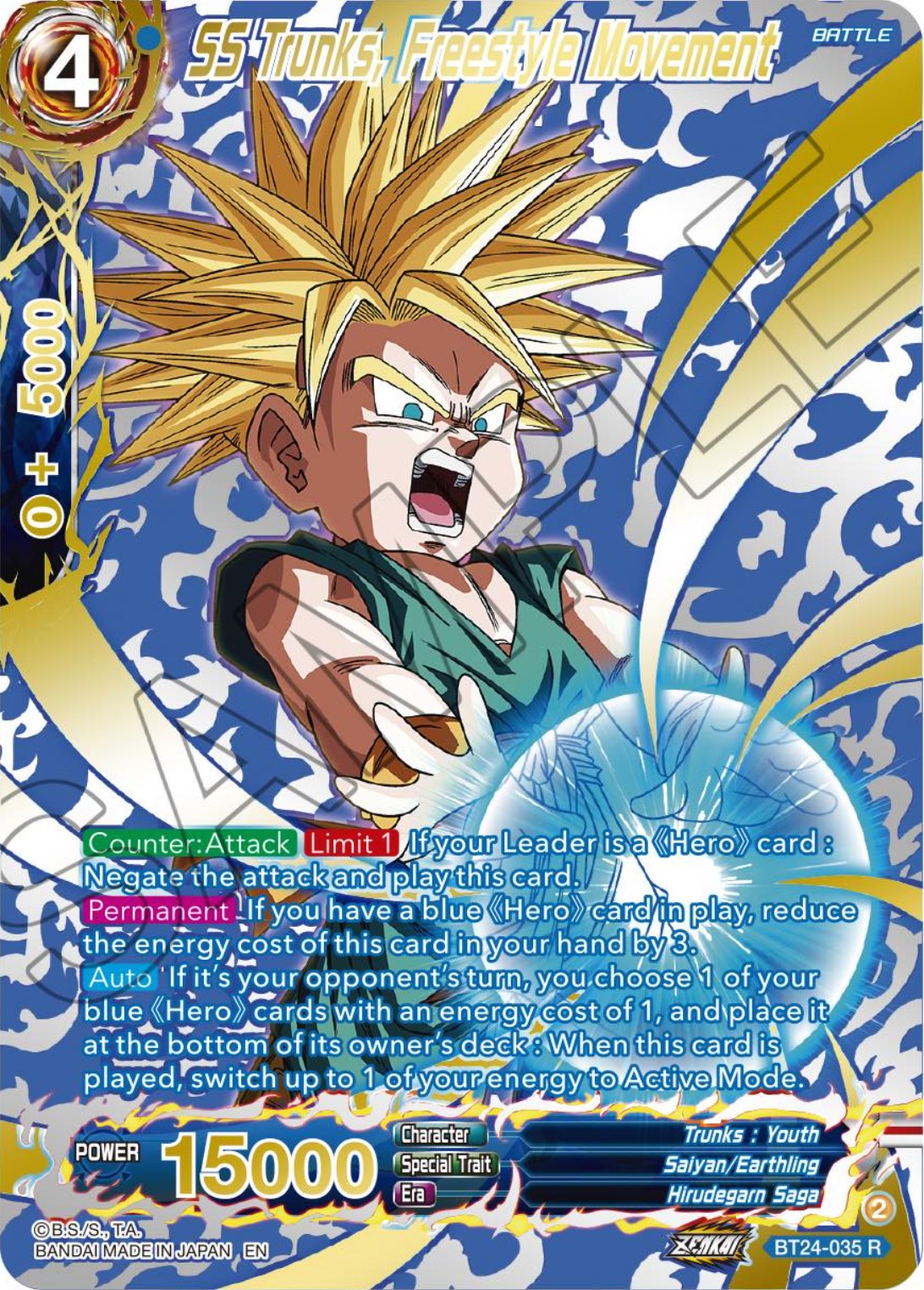 SS Trunks, Freestyle Movement (Collector Booster) (BT24-035) [Beyond Generations] | Amazing Games TCG