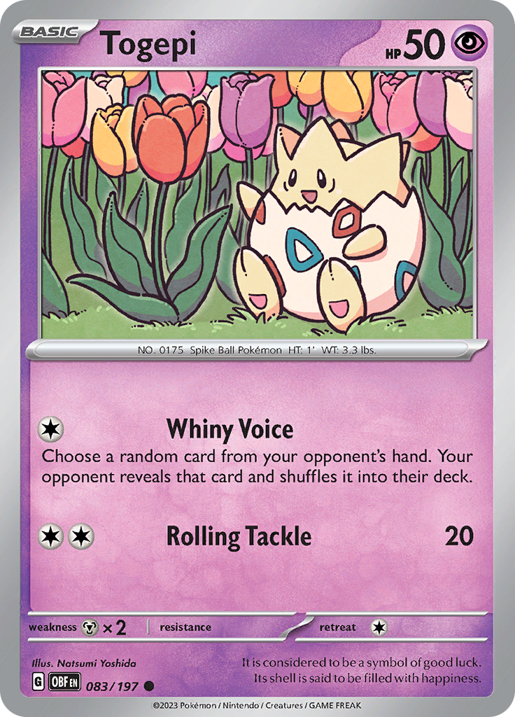 Togepi (083/197) [Scarlet & Violet: Obsidian Flames] | Amazing Games TCG