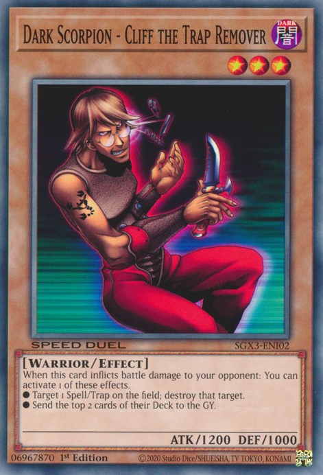 Dark Scorpion - Cliff the Trap Remover [SGX3-ENI02] Common | Amazing Games TCG