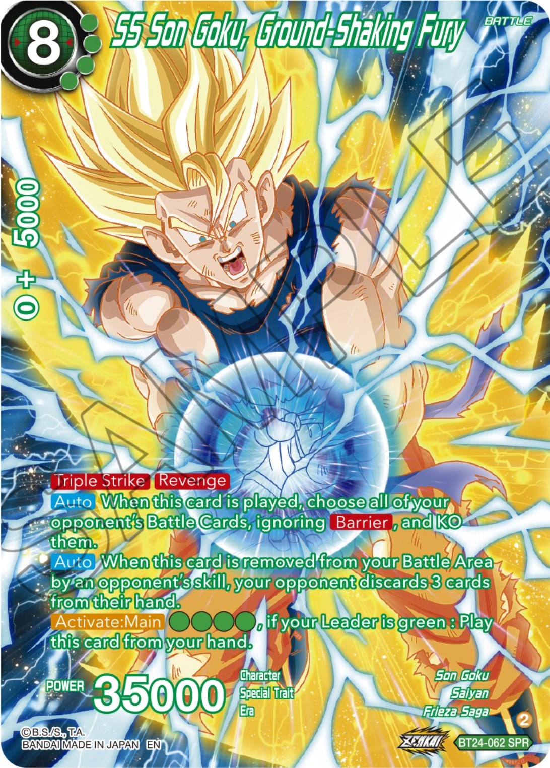 SS Son Goku, Ground-Shaking Fury (SPR) (BT24-062) [Beyond Generations] | Amazing Games TCG