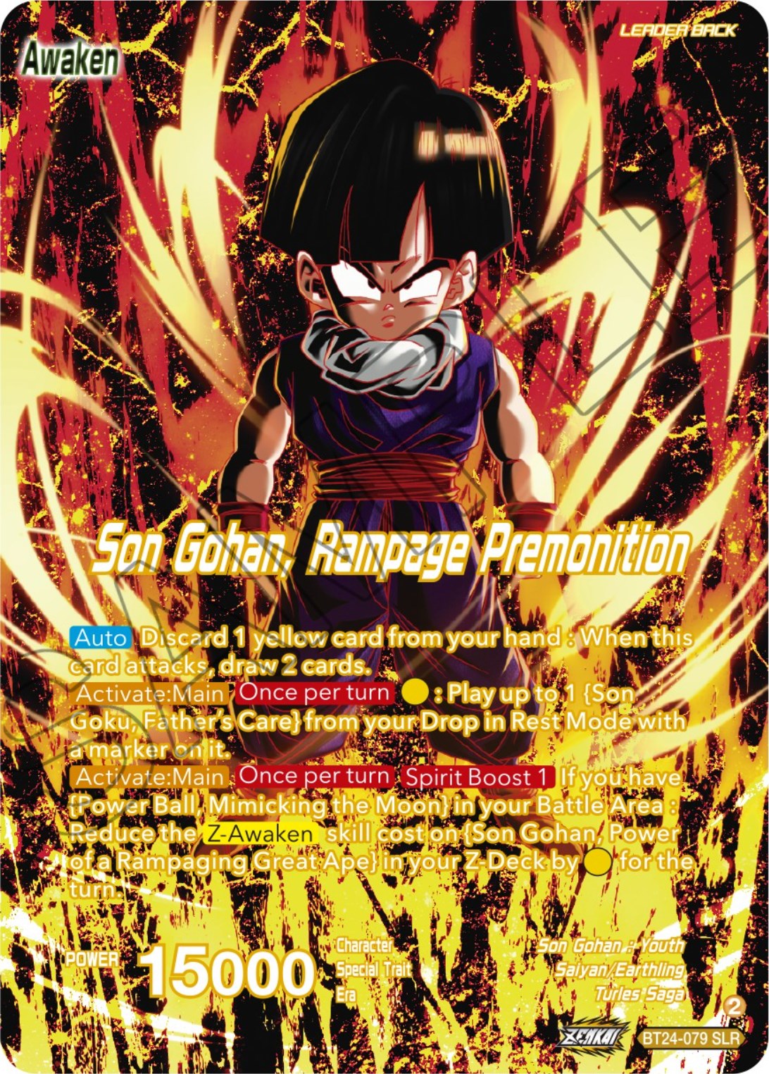 Son Gohan // Son Gohan, Rampage Premonition (SLR) (BT24-079) [Beyond Generations] | Amazing Games TCG