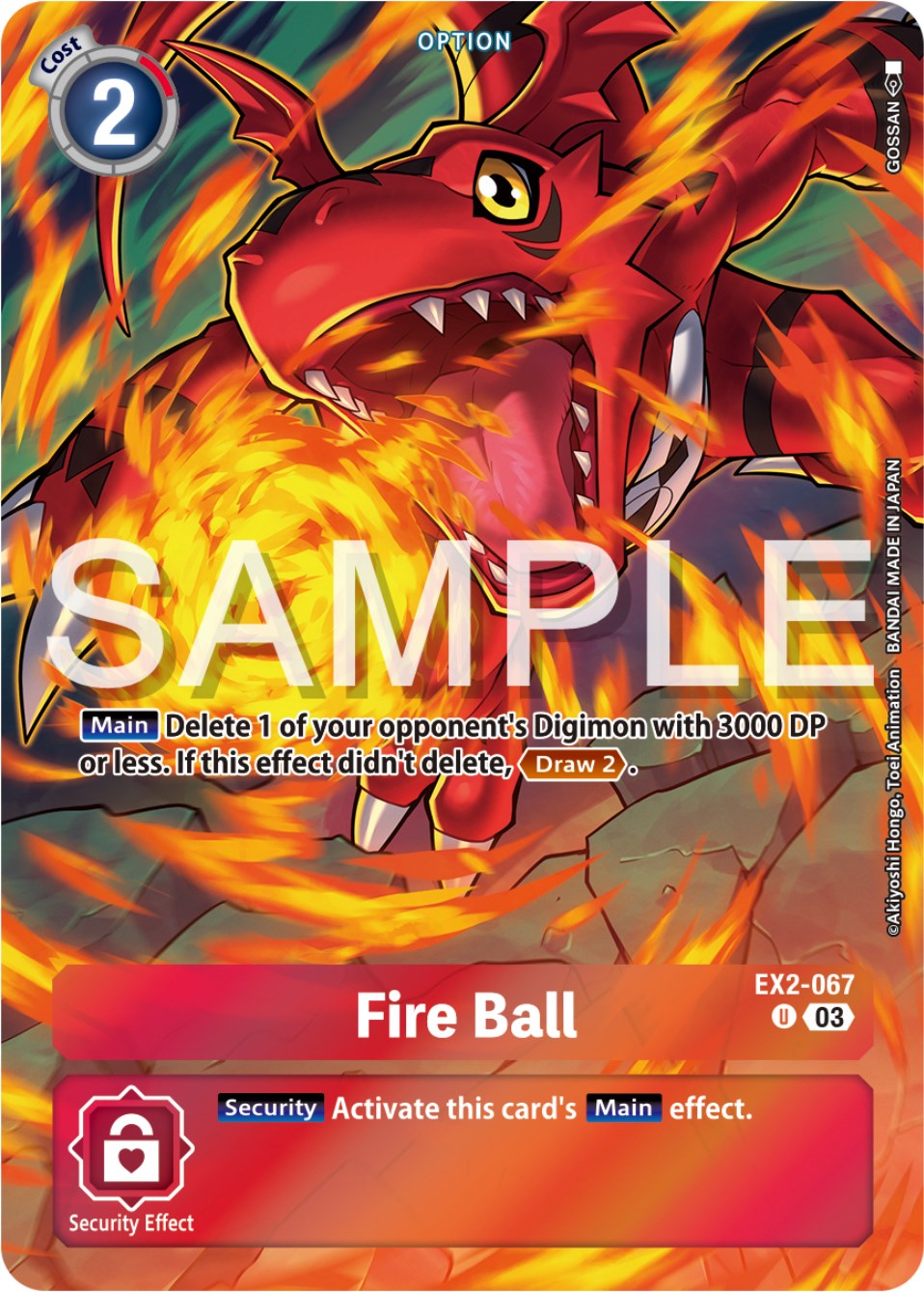 Fire Ball [EX2-067] (Reprint) [Starter Deck: Double Typhoon Advanced Deck Set] | Amazing Games TCG