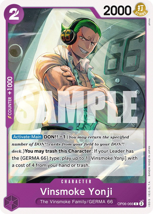 Vinsmoke Yonji [Wings of the Captain] | Amazing Games TCG