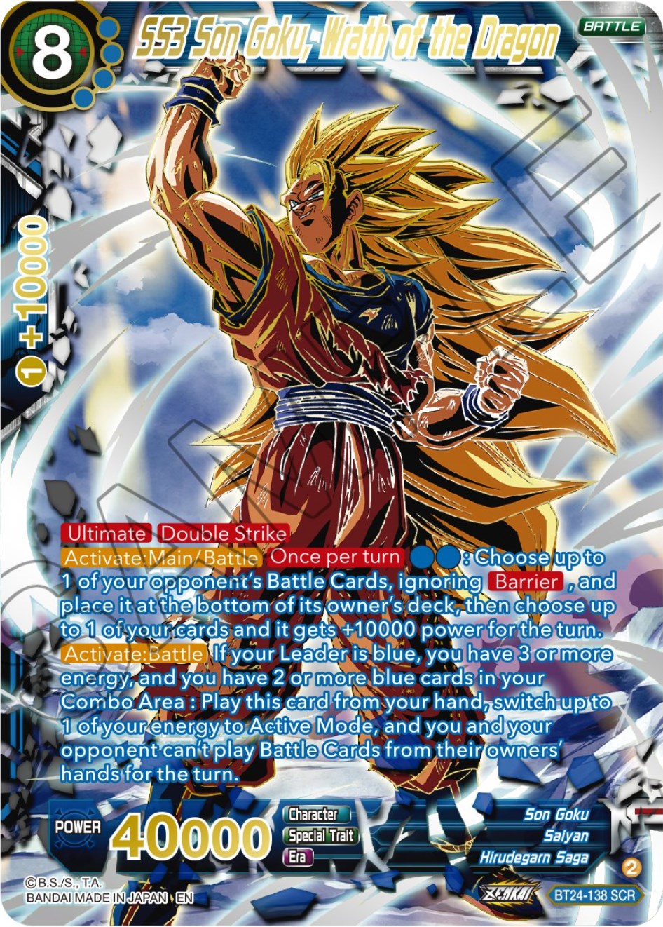 SS3 Son Goku, Wrath of the Dragon (Collector Booster) (BT24-138) [Beyond Generations] | Amazing Games TCG