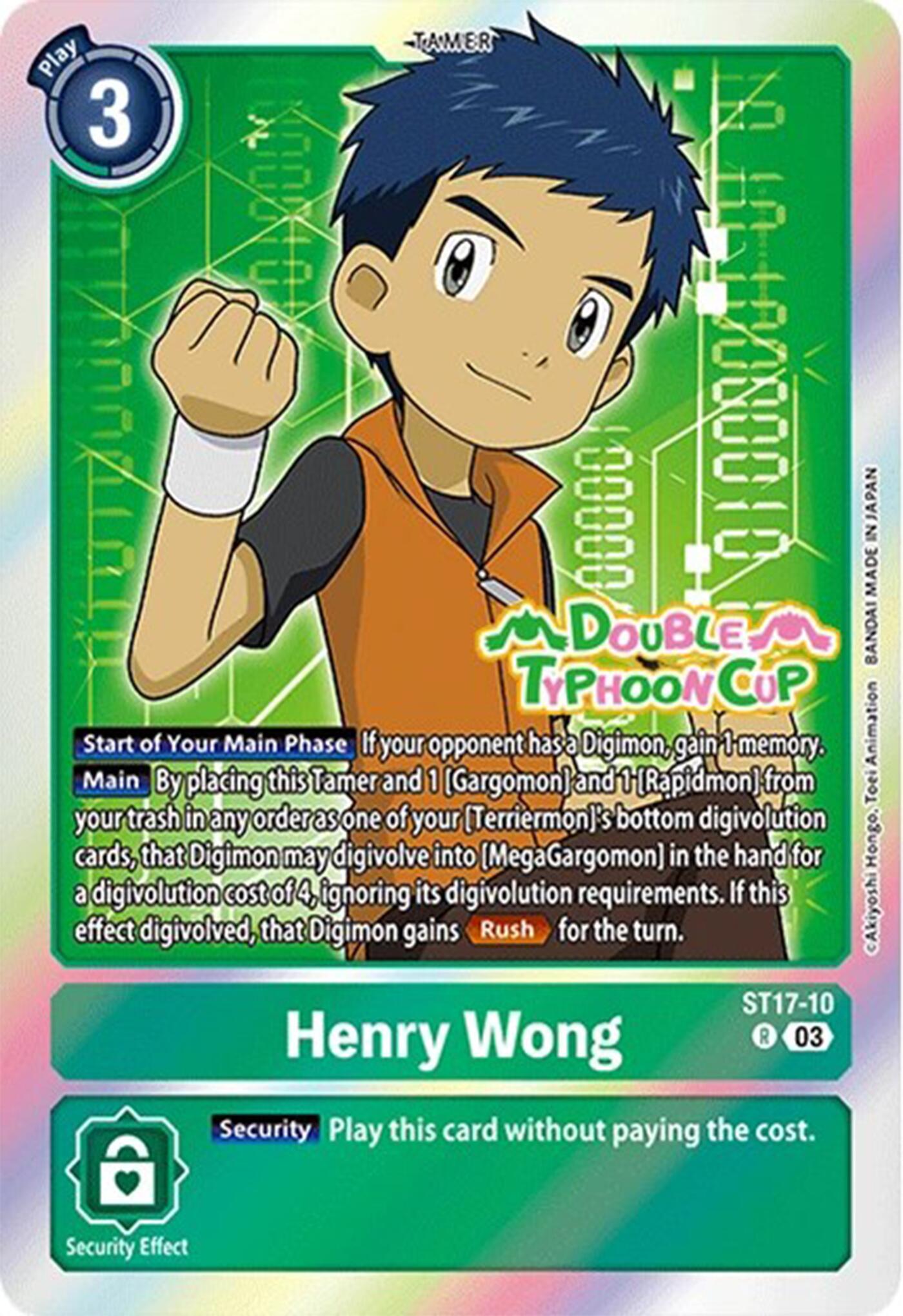 Henry Wong [ST17-10] [Starter Deck: Double Typhoon Advanced Deck Set Pre-Release Cards] | Amazing Games TCG