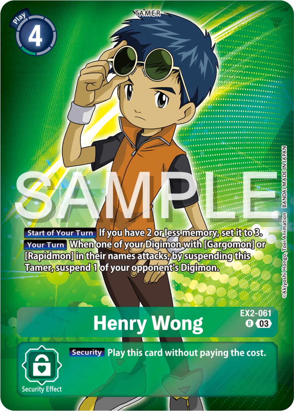 Henry Wong [EX2-061] (Reprint) [Starter Deck: Double Typhoon Advanced Deck Set] | Amazing Games TCG