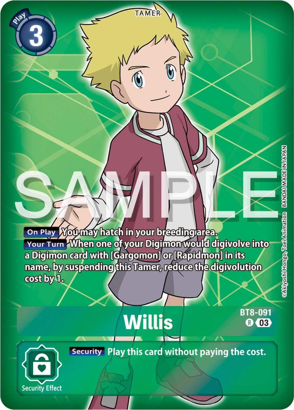 Willis [BT8-091] (Reprint) [Starter Deck: Double Typhoon Advanced Deck Set] | Amazing Games TCG