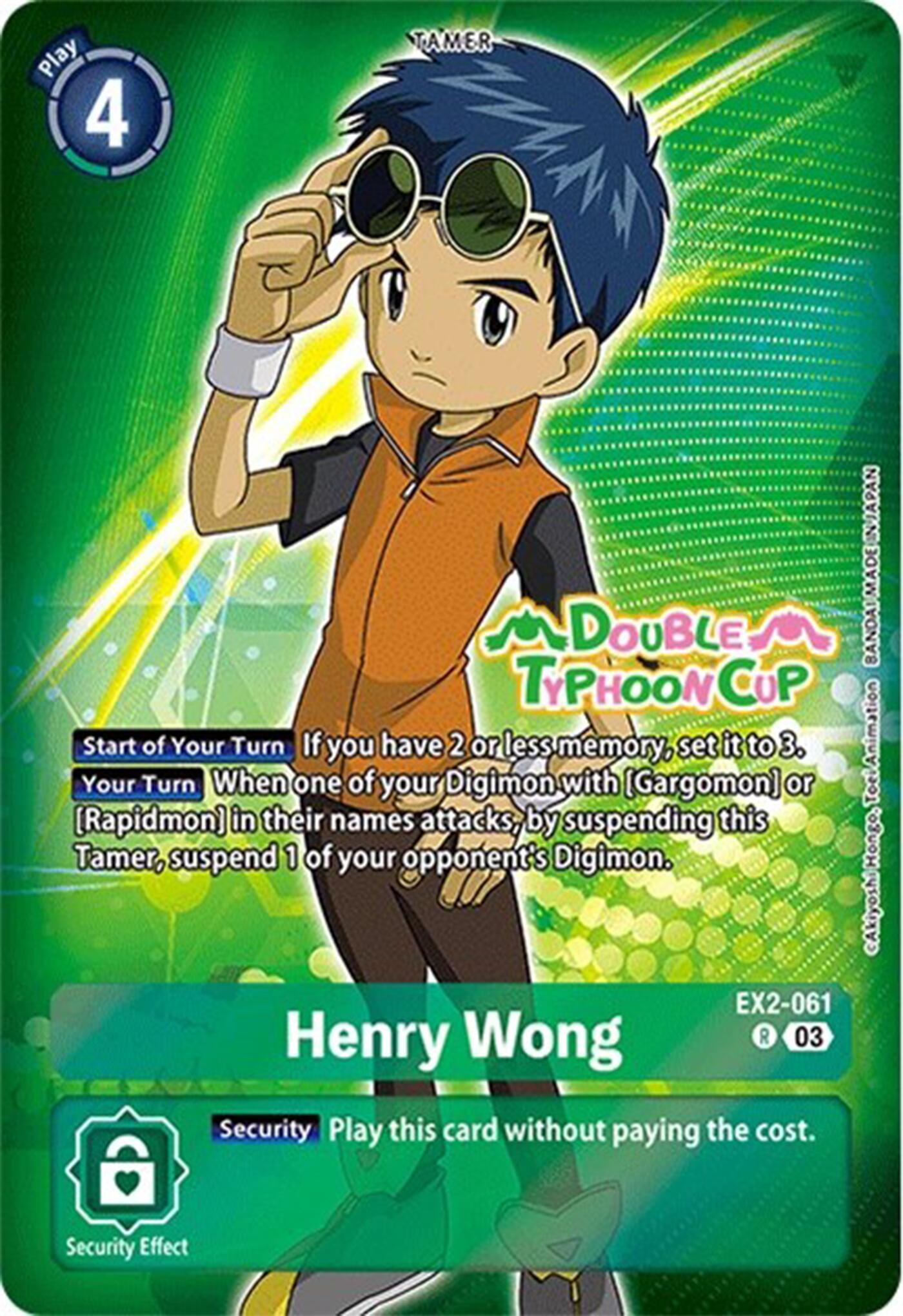 Henry Wong [EX2-061] (Reprint) [Starter Deck: Double Typhoon Advanced Deck Set Pre-Release Cards] | Amazing Games TCG