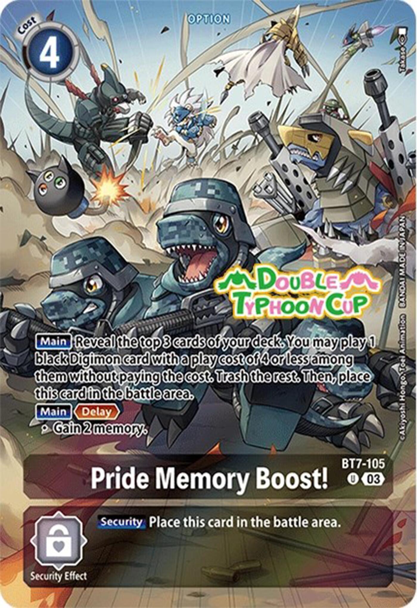 Pride Memory Boost! [BT7-105] (Bonus Pack) [Starter Deck: Double Typhoon Advanced Deck Set Pre-Release Cards] | Amazing Games TCG