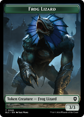 Storm Crow // Frog Lizard Double-Sided Token [Bloomburrow Commander Tokens] | Amazing Games TCG