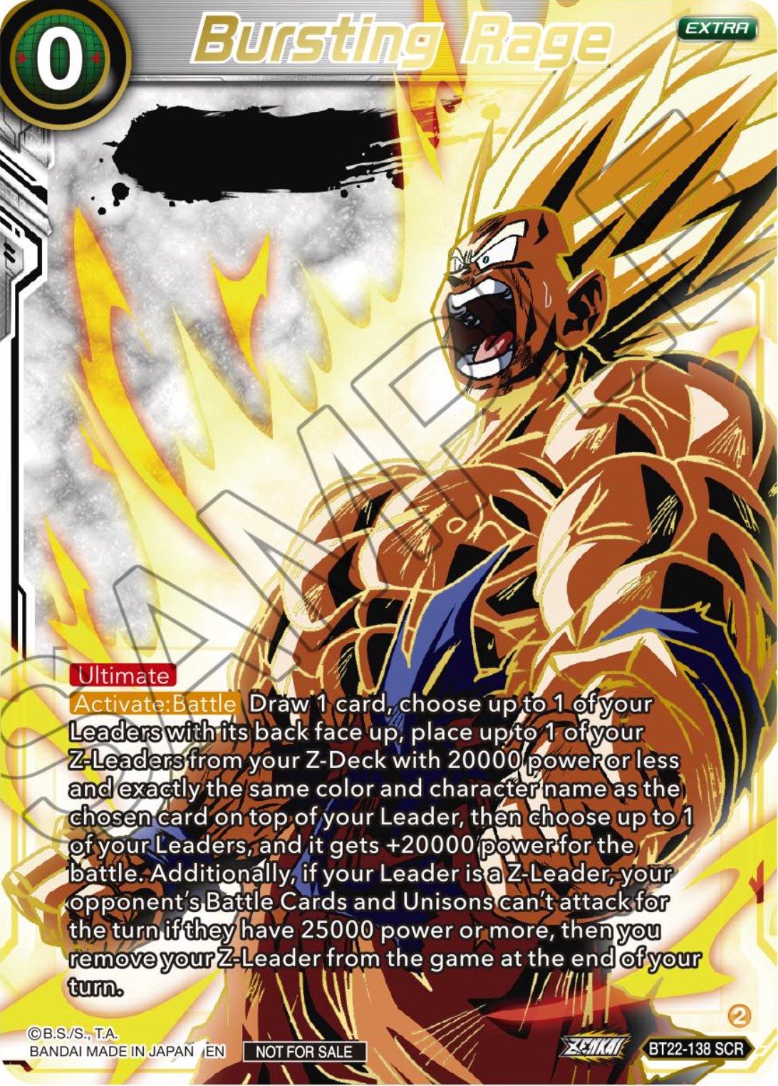 Bursting Rage (Serial Numbered) (BT22-138) [Tournament Promotion Cards] | Amazing Games TCG