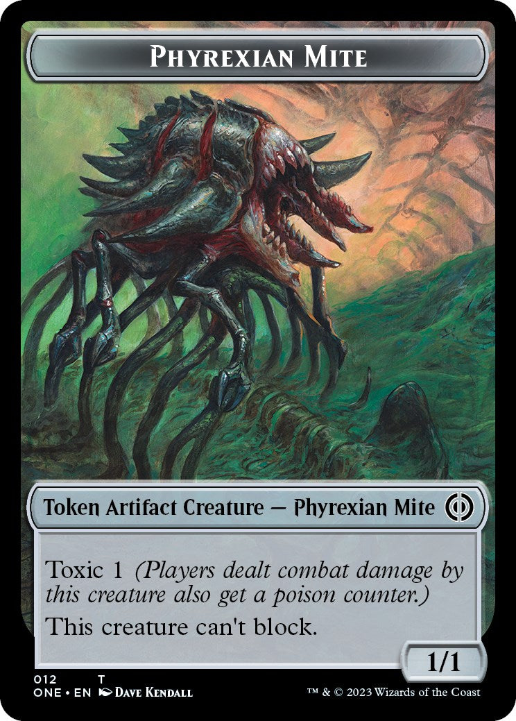 Phyrexian Mite (012) // Phyrexian Beast Double-Sided Token [Phyrexia: All Will Be One Tokens] | Amazing Games TCG