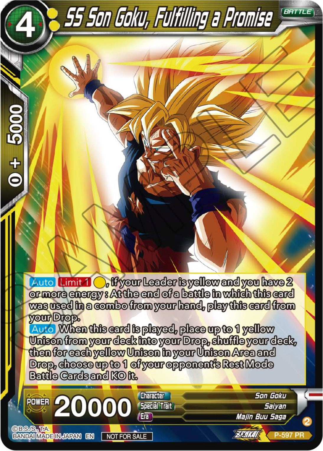 SS Son Goku, Fulfilling a Promise (Deluxe Pack 2024 Vol.1) (P-597) [Promotion Cards] | Amazing Games TCG