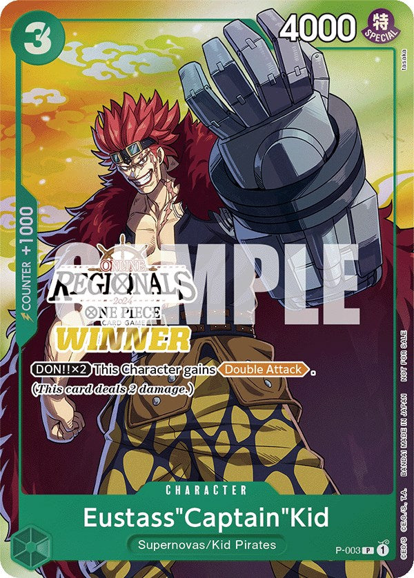 Eustass"Captain"Kid (Online Regional 2024 Vol. 2) [Winner] [One Piece Promotion Cards] | Amazing Games TCG