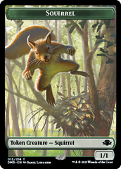 Zombie // Squirrel Double-Sided Token [Dominaria Remastered Tokens] | Amazing Games TCG