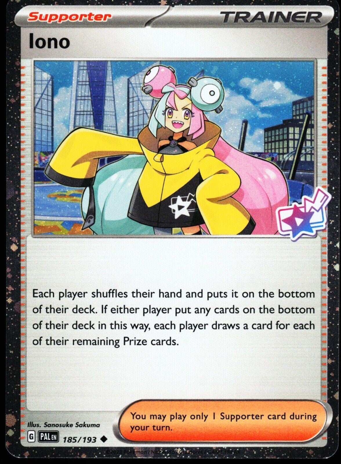 Iono (185/193) (Cosmo Foil) [Scarlet & Violet: Paldea Evolved] | Amazing Games TCG