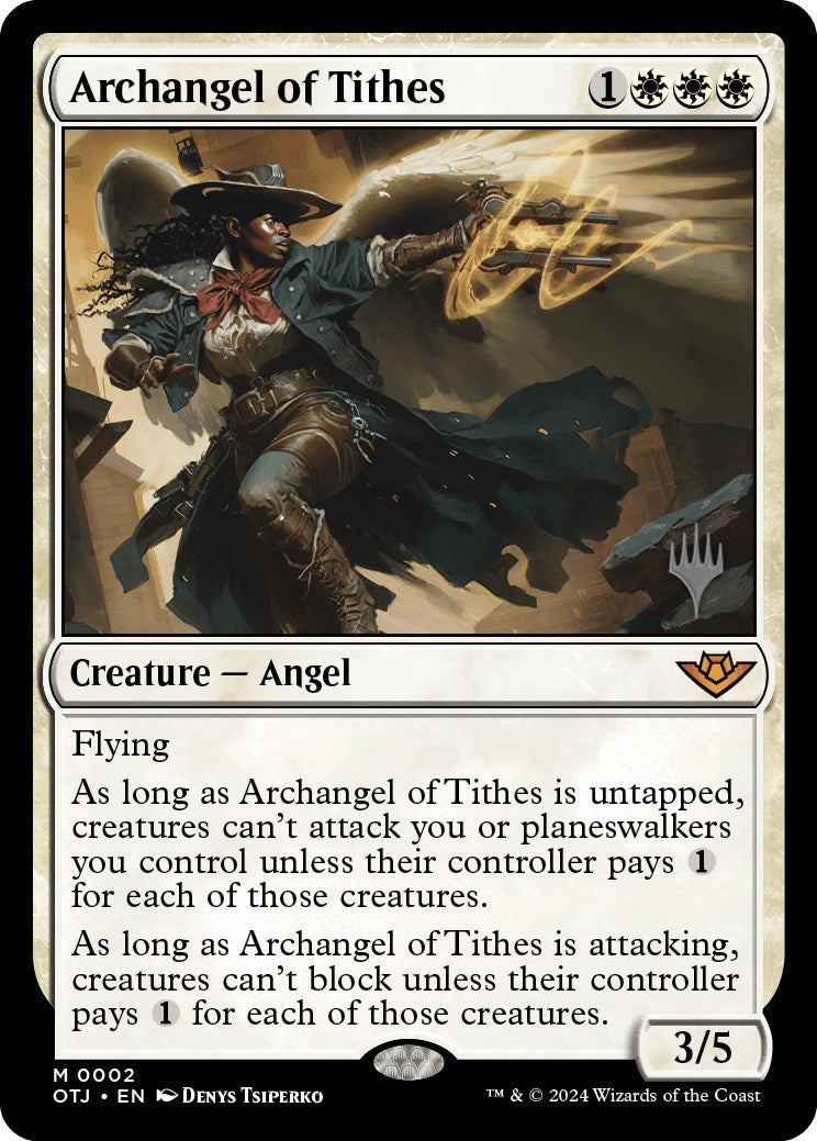 Archangel of Tithes (Promo Pack) [Outlaws of Thunder Junction Promos] | Amazing Games TCG