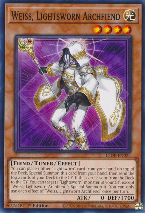 Weiss, Lightsworn Archfiend [LEDE-EN024] Common | Amazing Games TCG