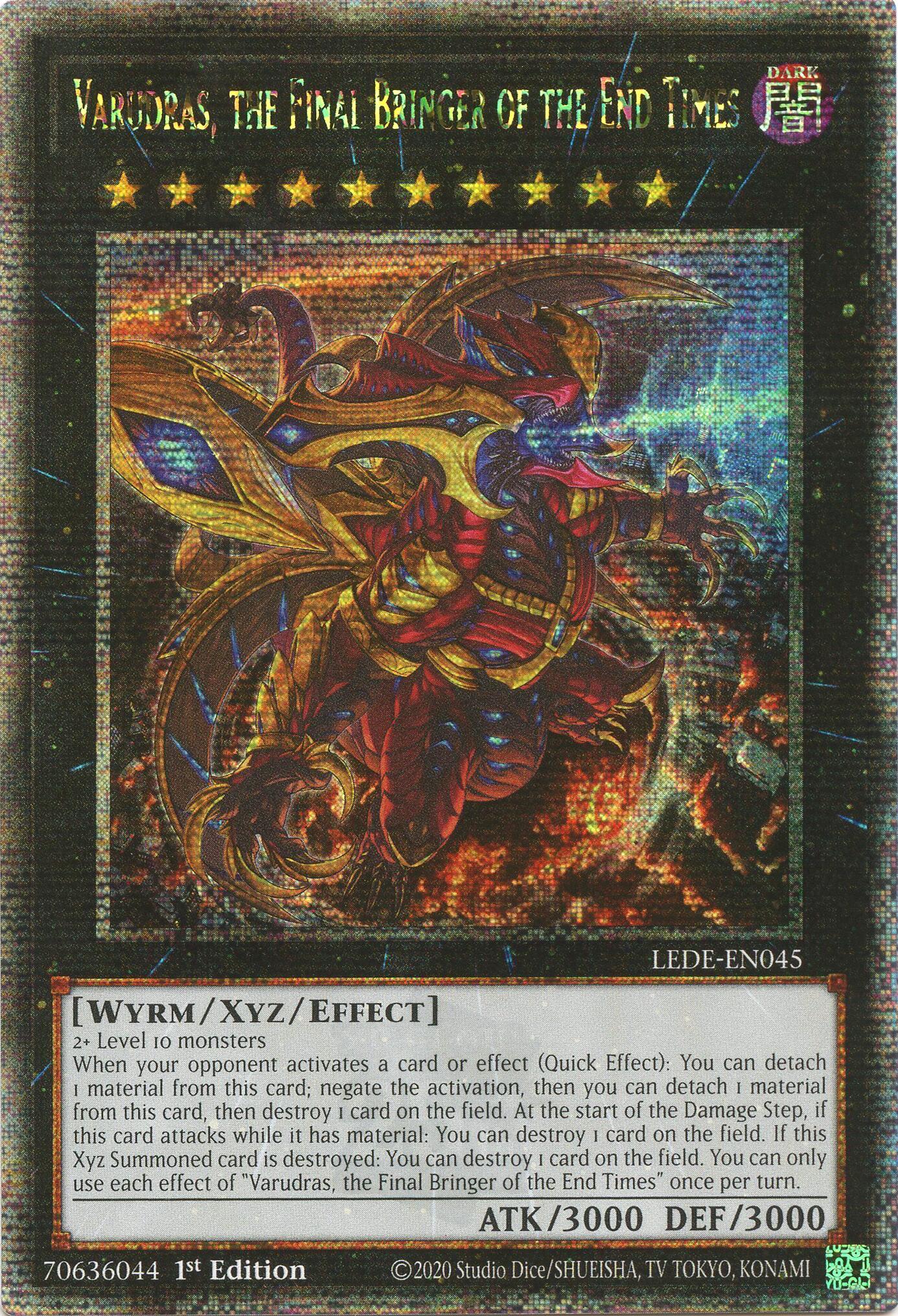 Varudras, the Final Bringer of the End Times (Quarter Century Secret Rare) [LEDE-EN045] Quarter Century Secret Rare | Amazing Games TCG