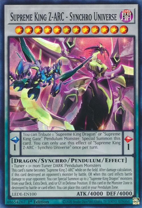 Supreme King Z-ARC - Synchro Universe [LEDE-EN100] Super Rare | Amazing Games TCG