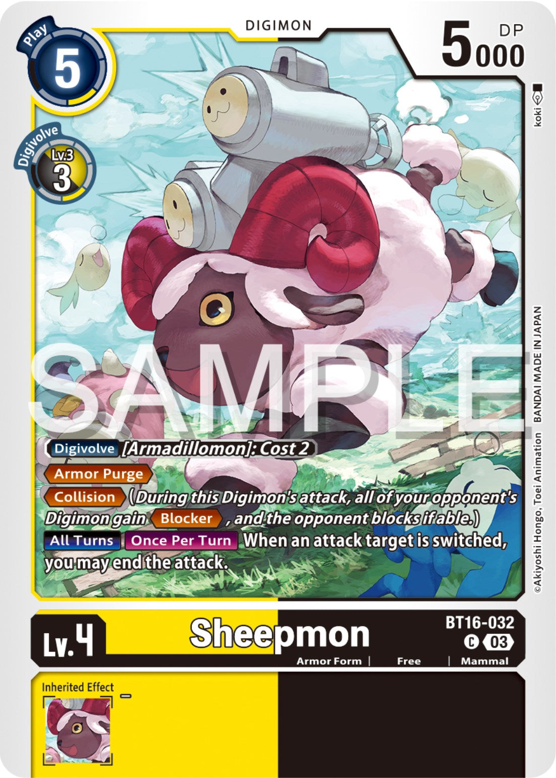 Sheepmon [BT16-032] [Beginning Observer] | Amazing Games TCG