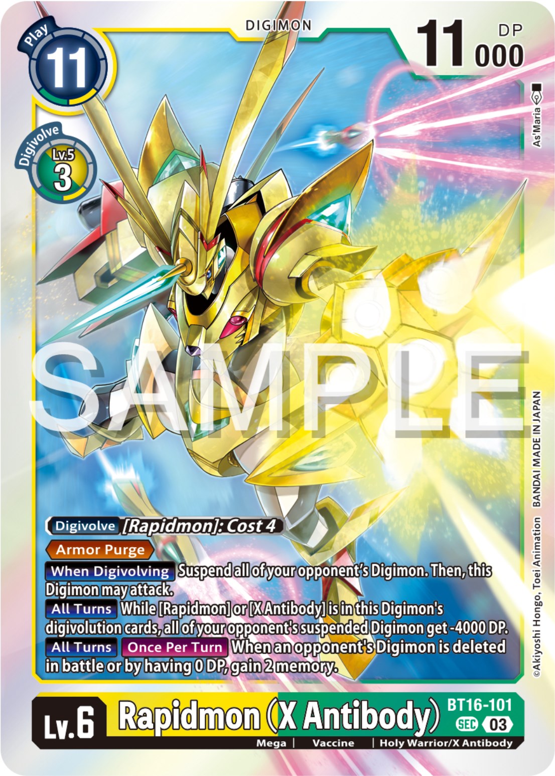 Rapidmon (X Antibody) [BT16-101] [Beginning Observer] | Amazing Games TCG