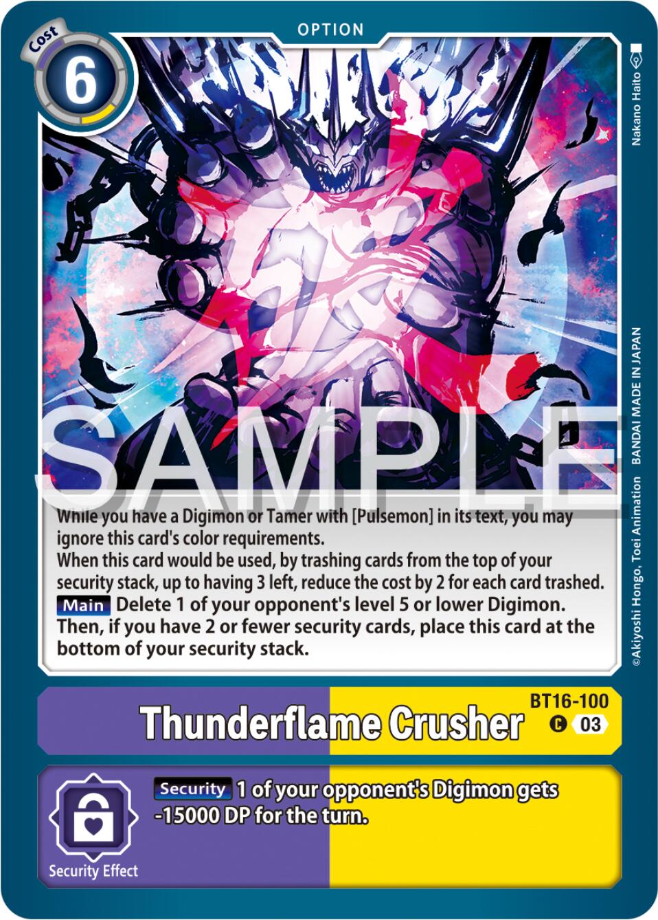 Thunderflame Crusher [BT16-100] [Beginning Observer] | Amazing Games TCG