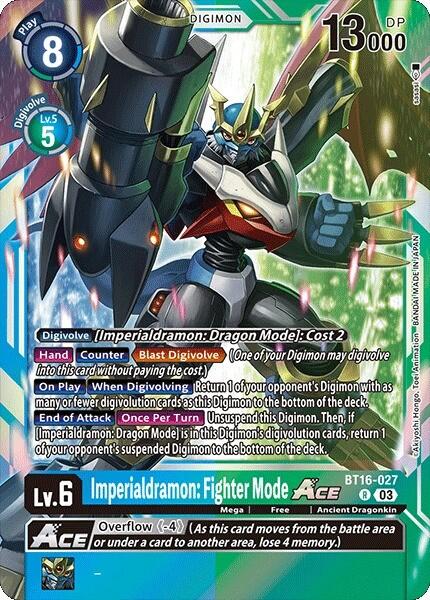 Imperialdramon: Fighter Mode Ace [BT16-027] [Beginning Observer] | Amazing Games TCG